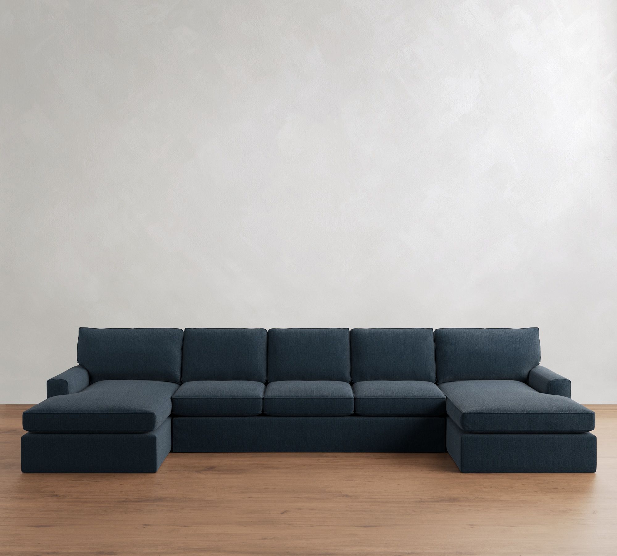 Pearce Square Arm Slipcovered Double Chaise Sectional (124"&ndash;175") - thumbnail 8