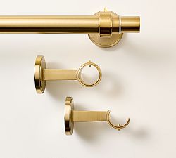 Open Box: Everson Curtain Rod, 28"- 48"  1.25" Diam - Brass