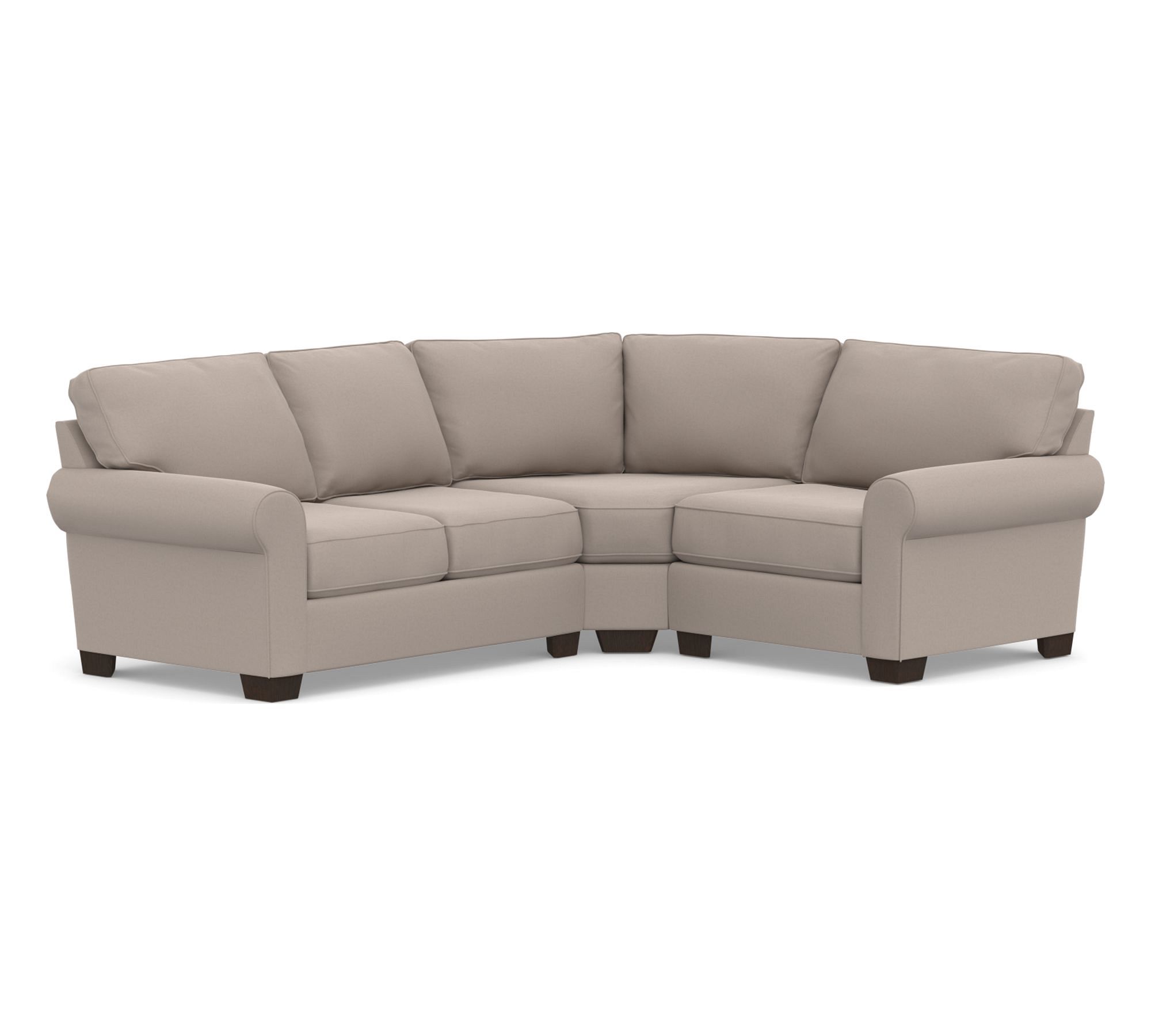 Buchanan Roll Arm 3-Piece Curved Wedge Sectional (100")