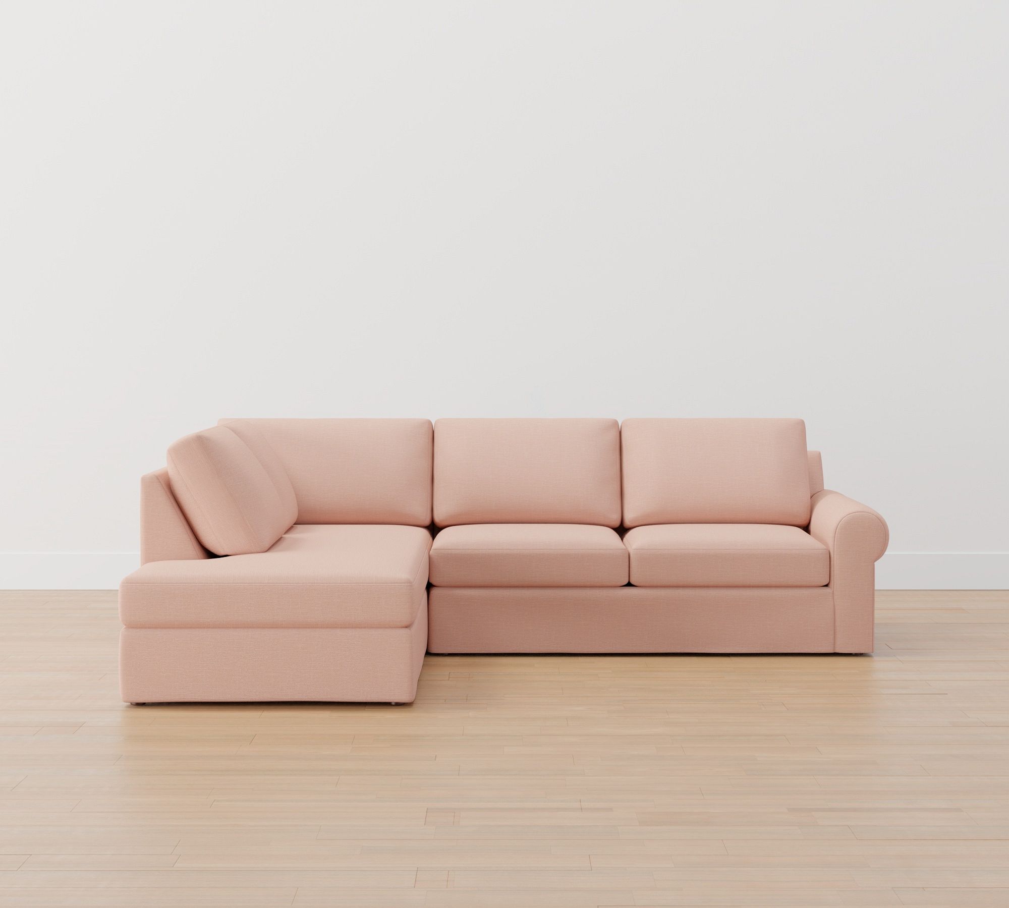 Big Sur Roll Arm Slipcovered Return Bumper Sectional (114"&ndash;146") - thumbnail 7