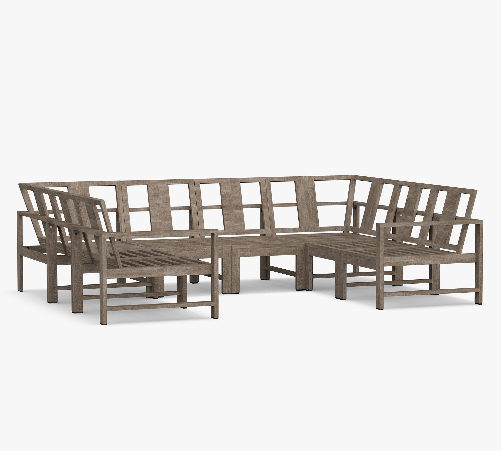 Indio Eucalyptus 8-Piece Outdoor Sectional (106") - thumbnail 2