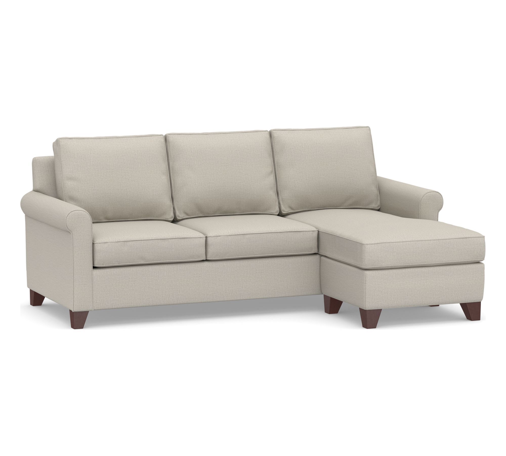 Cameron Roll Arm Reversible Chaise Sleeper Sectional (89") - thumbnail 7