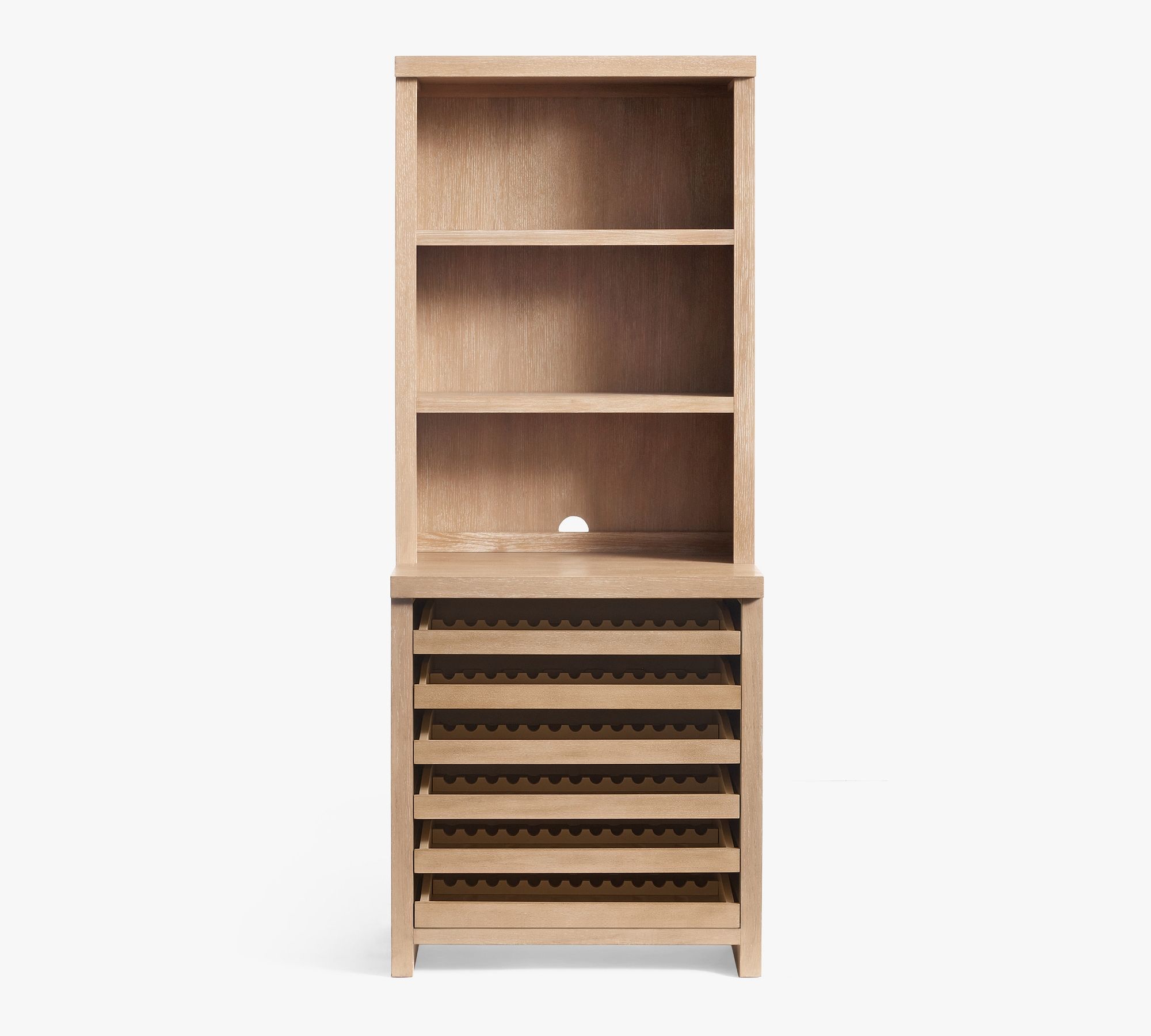 Modern Farmhouse Hutch with Wine Storage (34")