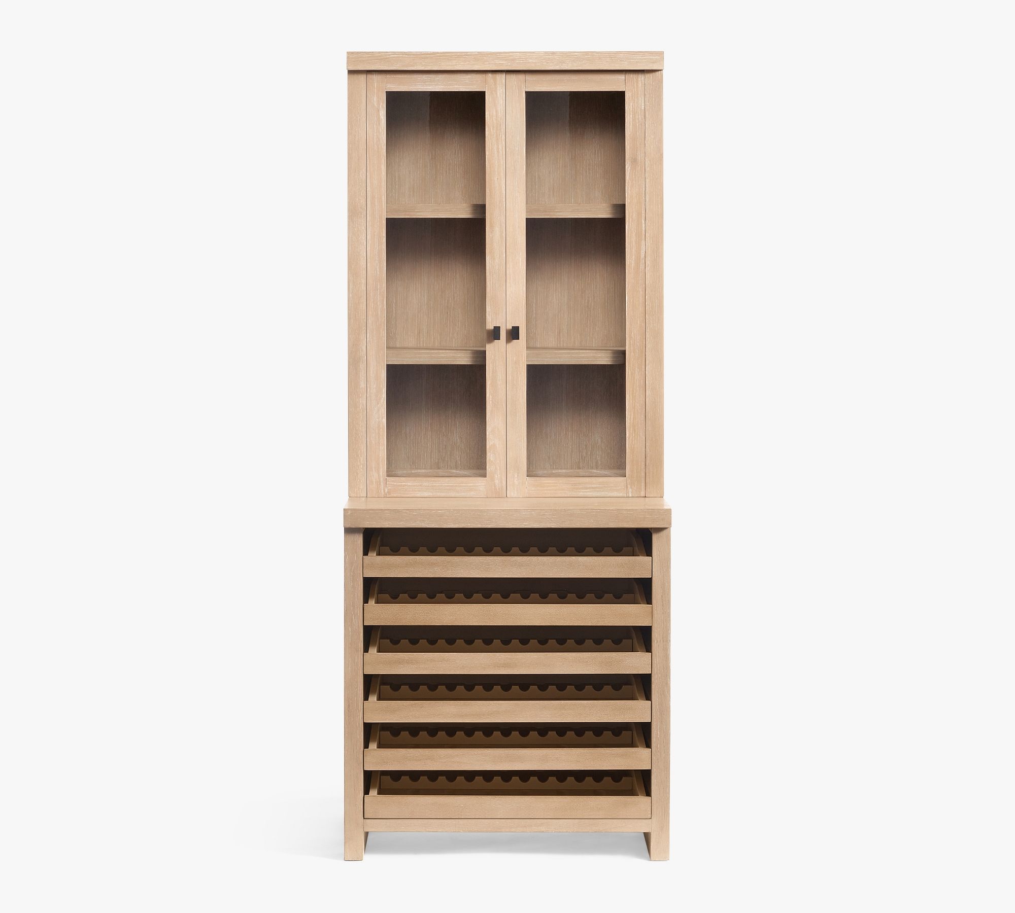 Modern Farmhouse Hutch with Wine Storage (34")
