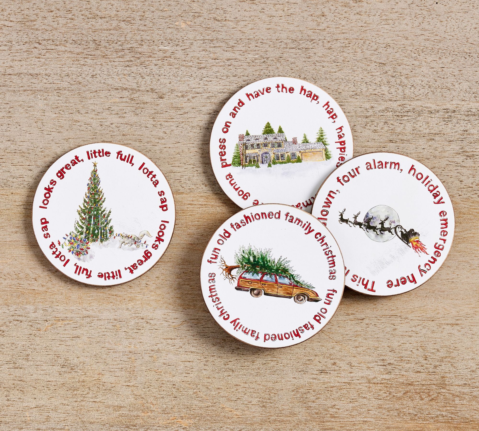 National Lampoon&rsquo;s Christmas Vacation™ Cork Coasters - Set of 4