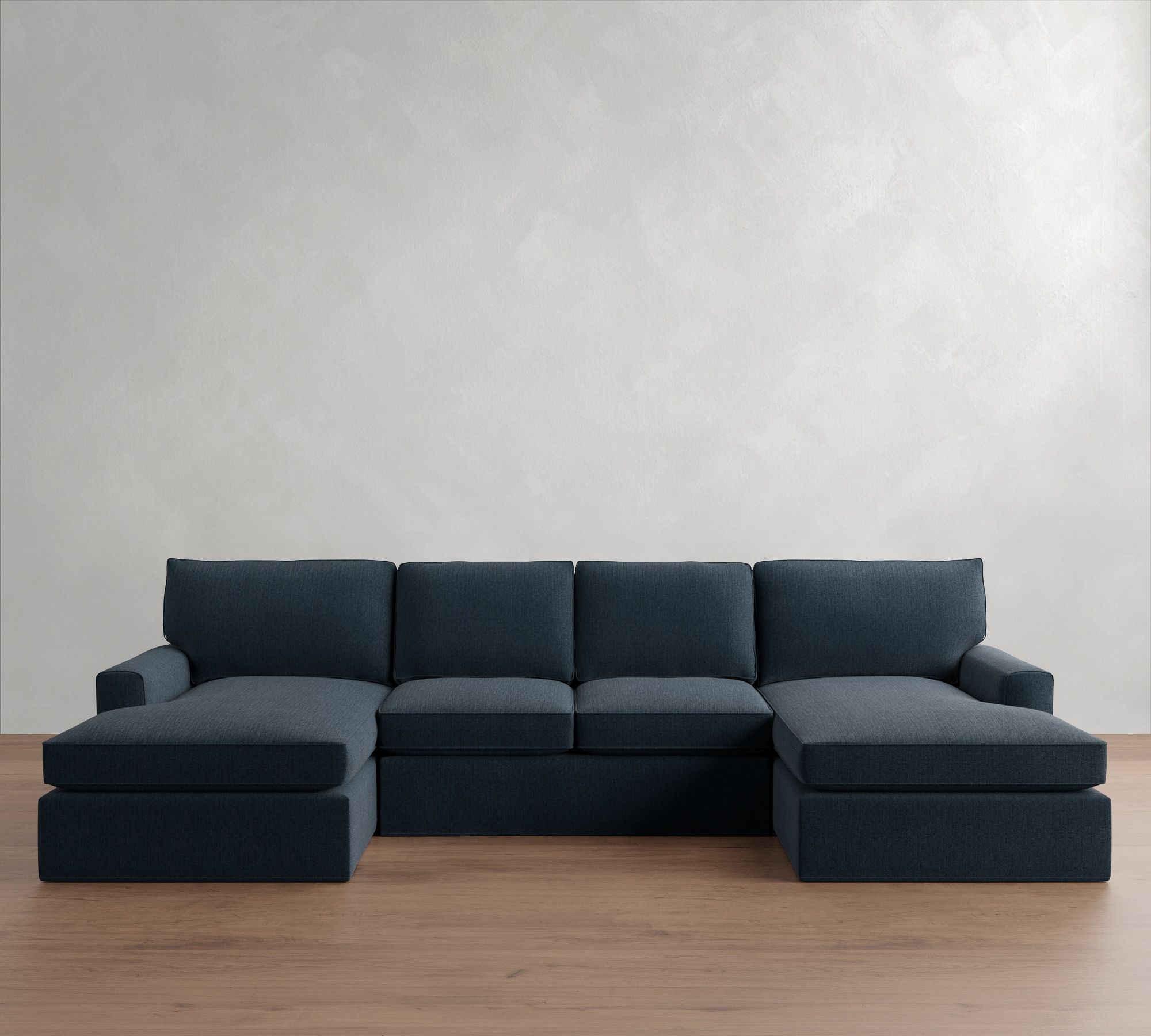 Pearce Square Arm Slipcovered Double Chaise Sectional (124"&ndash;175") - thumbnail 7