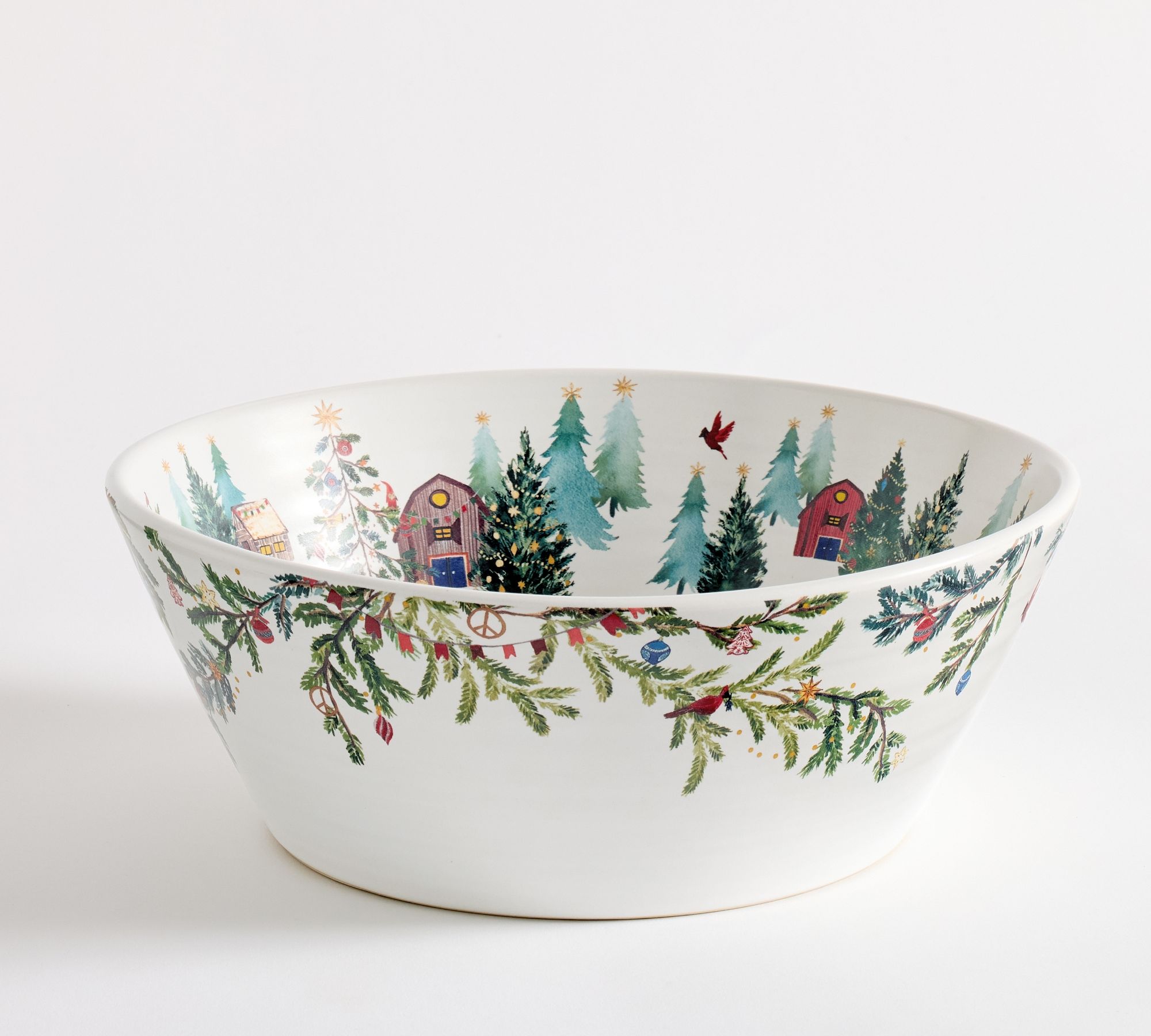 Christmas in the Country Stoneware Serving Bowl