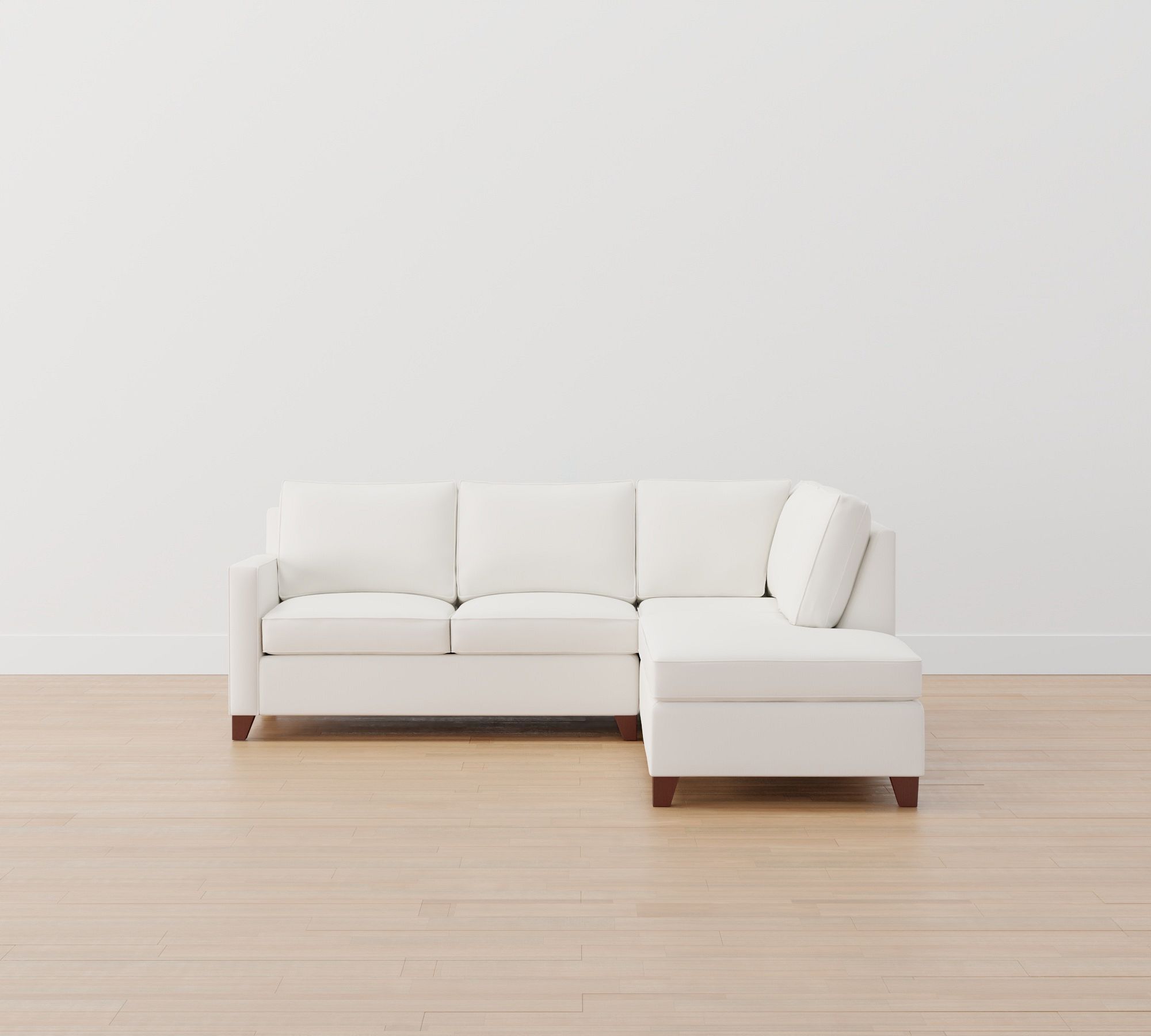 Cameron Square Arm 3-Piece Bumper Sectional (101")