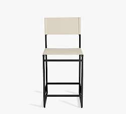 Open Box: Hardy Leather Barstool - Bronze/Bone Leather