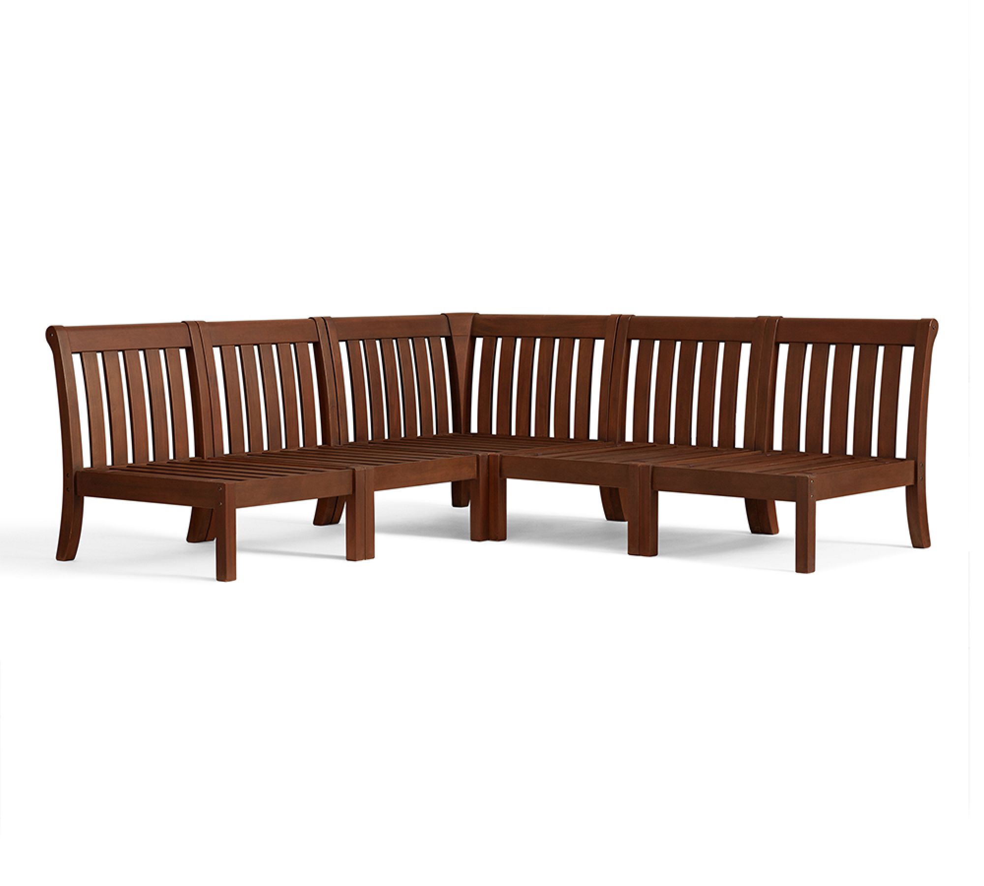 Chatham Mahogany 5-Piece Armless Sectional
