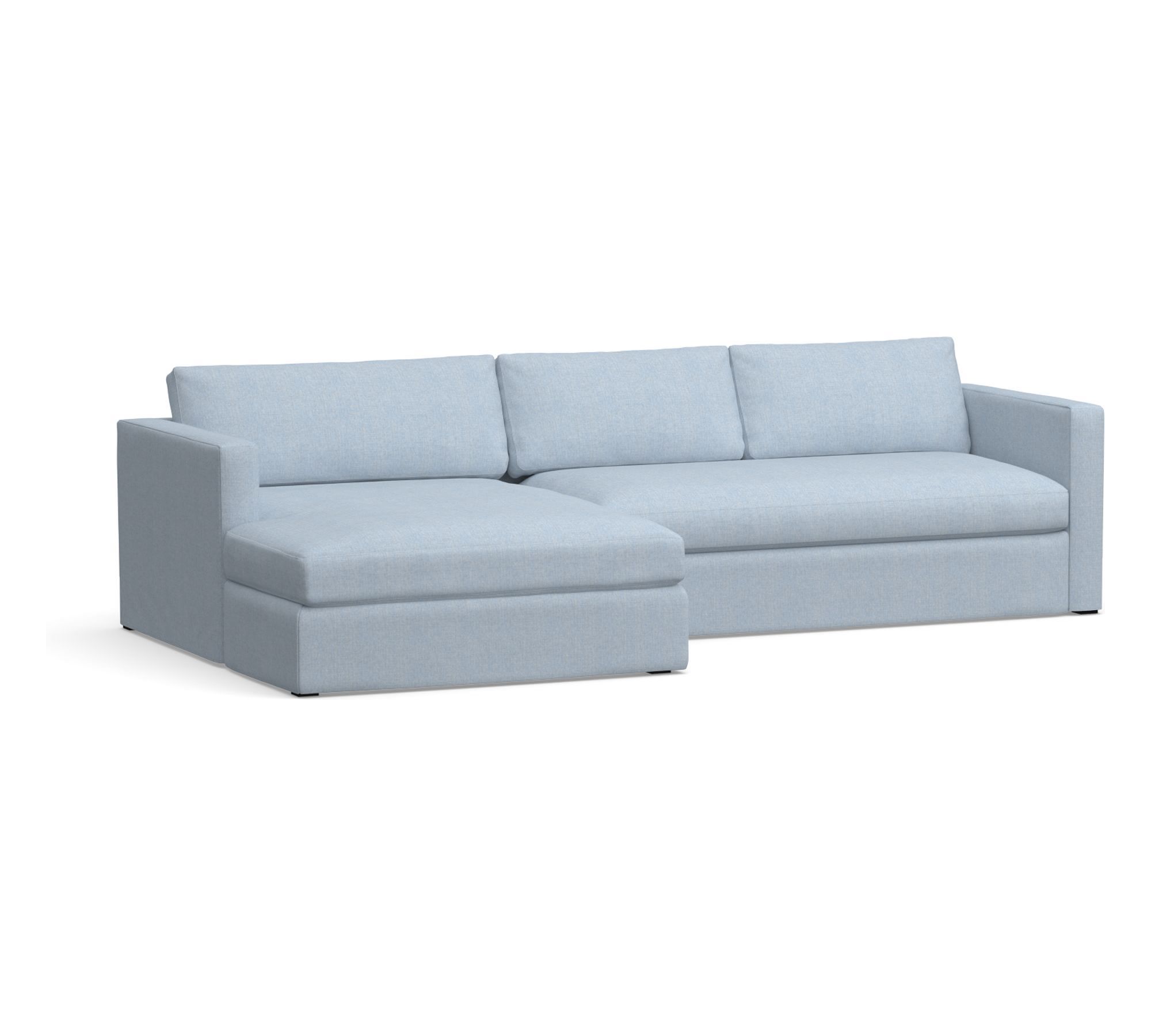Jake Slipcovered 2-Piece Double Chaise Outdoor Sectional (120")