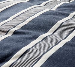 Cade Reversible Stripe Cotton Duvet Cover &amp; Shams
