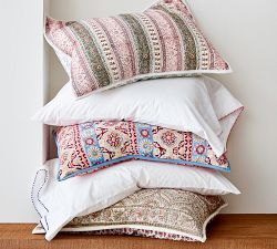 Dot Trim Organic Cotton Pillowcases - Set of 2