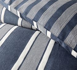 Cade Reversible Stripe Cotton Duvet Cover &amp; Shams