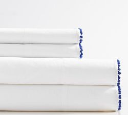 Dot Trim Organic Cotton Pillowcases - Set of 2