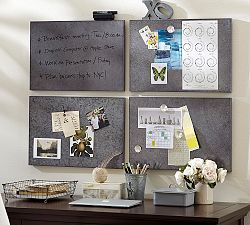 Galvanized Magnetic Wipe Boards, Set of 4