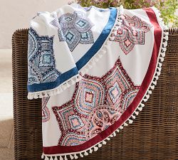 Amaia Round Beach Towel - Red