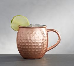 Hammered Copper Moscow Mule Mug, Set of 2