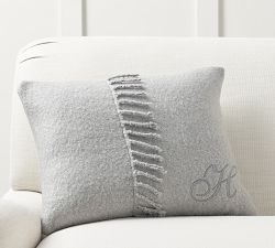 Mohair Tassel Lumbar Pillow Cover