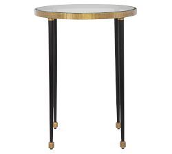 Joseph Round Glass Accent Table (17")