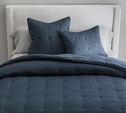 Open Box: Belgian Flax Linen Comforter, King/Cal. King - Denim