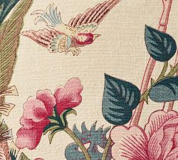 Rose Floral Stripe Reversible Pillow Cover