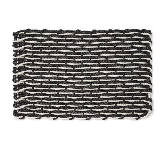 The Rope Co. Coastal Oyster Two-Tone Handwoven Doormat