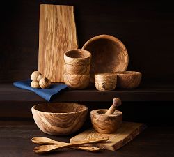 Olive Wood Serving Utensils - Set of 2