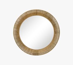 Wren Jute Round Wall Mirror
