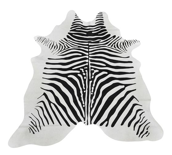Zebra Pattern Hide Rug by Pottery Barn