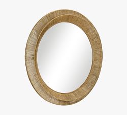 Wren Jute Round Wall Mirror