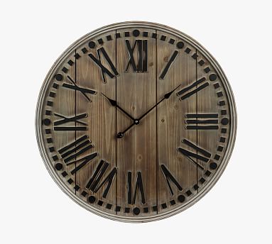 Oversized Wooden Wall Clock thumbnail 5
