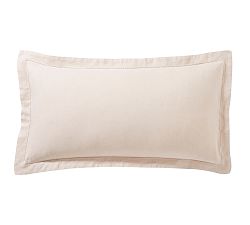 Open Box: Belgian Flax Linen Sham, King - Set of 3 - Rosewater
