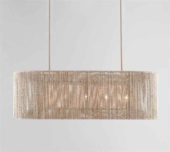 Farrington Abaca Linear Chandelier (42") by Pottery Barn