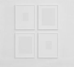 Open Box: Wood Gallery Frame, 16"x20" (5"x7", 11"x14" Opening) - White