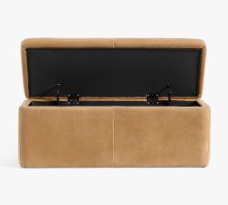 Presley Leather Storage Bench (49")