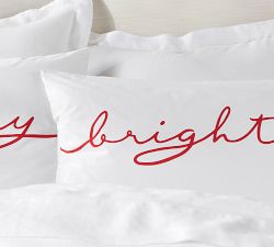 Merry &amp; Bright Organic Cotton Pillowcases - Set of 2