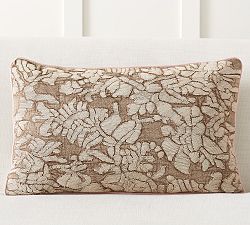 Carmela Embroidered Linen Lumbar Pillow Cover