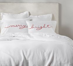 Merry &amp; Bright Organic Cotton Pillowcases - Set of 2