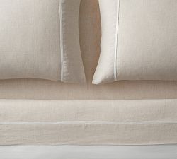 Belgian Flax Linen Contrast Flange Sheet Set