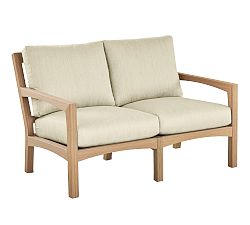 Tropez Faux Teak 54" Loveseat, Dune