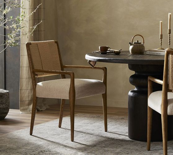 Eaton Upholstered Dining Armchair by Pottery Barn