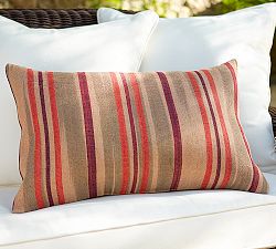 Aubree Striped Outdoor Lumbar Pillow