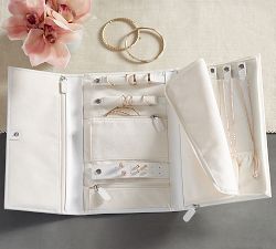 Personalized Mckenna Leather Travel Jewelry Portfolio