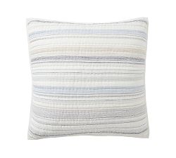 Open Box: Clayton Handcrafted Quilted Shams, Euro, Set of 2 - Blue