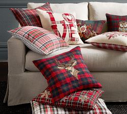 Jeweled Owl Plaid Pillow Cover
