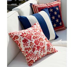Americana Floral Outdoor Pillow