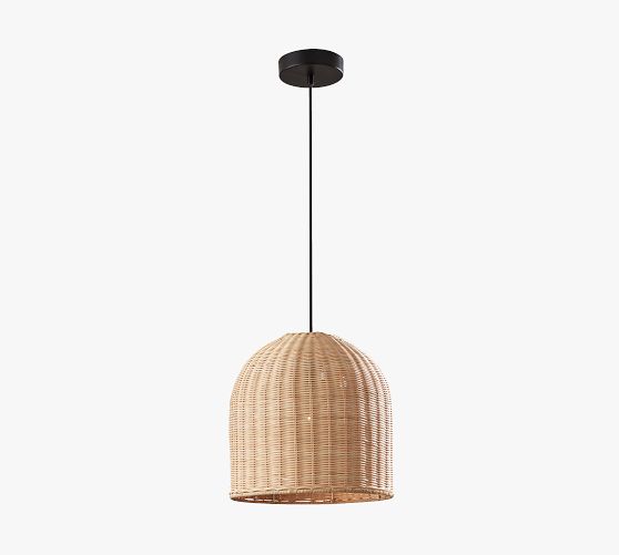 Silvia Handwoven Rattan Pendant (12") by Pottery Barn