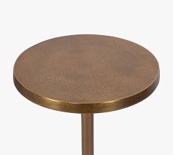 Leo Round Metal Accent Table (10")