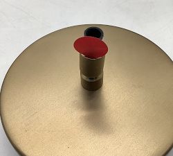 Open Box: Bridget Recycled Glass Pendant, Large 17" Diam. - Tumbled Brass